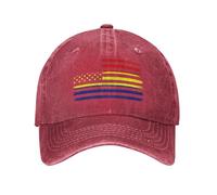 Berretto da Baseball Us And Flag of Dayak Cappello da Baseball A Croce Caccia Protezione Solare Asciugatura Rapida Cappucci da Golf, per Pesca, All'Aperto, Sportivo, 55-59cm