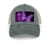 Berretto da baseball vuoto Bella viola farfalla floreale classico papà cappello regolabile cotone cappello da baseball sport cappello visiera, Grigio, Taglia unica