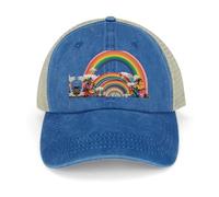 Berretto da baseball vuoto Bellissimo mondo arcobaleno classico papà cappello regolabile cotone cappello da baseball sport cappello visiera, Blu scuro, Taglia unica