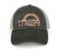 Berretto da baseball vuoto Bellissimo mondo arcobaleno classico papà cappello regolabile cotone cappello da baseball sport cappello visiera, nero, Taglia unica