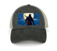 Berretto da baseball vuoto Moonlight stile acquerello Ninja classico papà cappello regolabile in cotone cappello da baseball sport cappello visiera, nero, Taglia unica