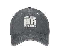 Berretto da Baseball Walking HR Violation Cappello con Visiera Casuale Moda Cappucci da Golf, per Campeggio, Sportivo, Golf, 55-59cm