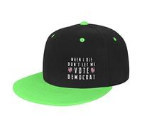 Berretto da Baseball When I Die Don't Let Me Vote Democrat Cappellino Visiera Vintage Dad Hat Traspirante Trucker cap per Campeggio Escursionismo Gym