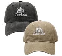 Berretto da capitano ricamato con ancora, da skipper, per navigazione, berretto da baseball, regolabile, nautica, yacht, marina, berretto da camionista da marinaio, 2-8