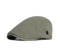 Berretto da donna Cappello basco primaverile ed estivo for uomo, tinta unita, nero e grigio, in cotone, con visiera piatta, da donna, for esterni, sole, stile retrò, strillone Per camminare(Color 02)