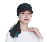 Berretto da donna Newsboy per chemioterapia, con sciarpe, idea regalo per la perdita dei capelli, disponibile tutto l'anno, Marina Militare, Taglia unica