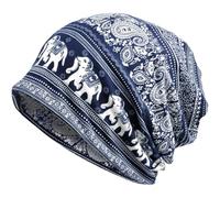 Berretto da Donna Slouch Beanie Leggero, Cappello da Notte Donna Cuffia in Cotone Donna per la Perdita dei Capelli e Chemioterapia, Il Sonno, Morbido e Traspirante Turbante Beanie Cappello Donna