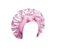 Berretto da notte for donna, berretto elastico for la cura dei capelli allargato con stella filante lunga(Light Pink)