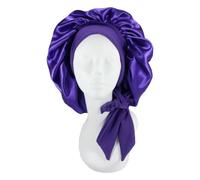 Berretto da notte in raso Berretto da notte ad alta elasticità Cuffia da doccia con lacci Cuffia for capelli da donna for cuffia da doccia for dormire Avvolgimento for capelli in seta (Color : F, Si