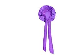 Berretto da notte in raso for donna Solido fascia larga elasticizzata Cravatta for la testa Setoso bordo del cofano Avvolgente Berretto da notte Cura dei capelli Copri soffione bagno(PURPLE)