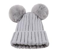Berretto da ragazzo con cappello Toddler Beanie Hats Girl Boy Beanie for Kids Knit Warm for Cold Weather Berretto da aviatore invernale, grigio., Taglia unica