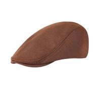 Berretto da sci corallo, cappello da diario, in cotone, da uomo, 1 pezzo, morbido ed elastico, berretto da guida, cappello da guida da uomo in seta raso, marrone, Taglia unica