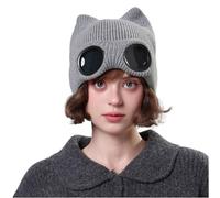 Berretto da sci unisex in pile con imbottitura e imbottitura interna in pile, 01-Grigio, Taglia unica