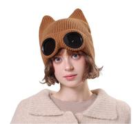 Berretto da sci unisex in pile con imbottitura e imbottitura interna in pile, 01-marrone chiaro, Taglia unica