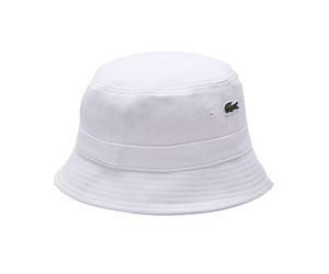Berretto da tennis Lacoste Organic Cotton Bucket - white - Bianco (M)