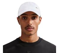 Berretto da tennis Nike Dri-Fit Club Unstructured Metal Swoosh - white/metallic gold - Bianco (M/L)