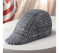 Berretto da uomo classico pied de poule Newsboy alla moda berretto Ivy Cap Cabbie guida cappello piatto per casual all'aperto quotidiano