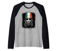 Berretto da Uomo con Bandiera Irlandese Maglia con Maniche Raglan