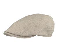 Berretto da uomo | Flatcap | Berretto con visiera in 100% lino - con fodera in 100% cotone - particolarmente leggero e comodo grigio. 62
