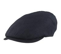 Berretto da uomo | Flatcap | Berretto in 100% lino - con fodera in cotone - particolarmente leggero e comodo Blu marino 55