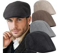 Berretto da uomo in stile britannico primaverile ed estivo, cappelli retrò alla moda, cappelli da pittore con visiera per papà, 27 x 17 x 10 cm