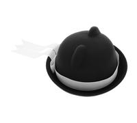 Berretto di lana con orecchie di gatto unico per lo stile scolastico con fiocco