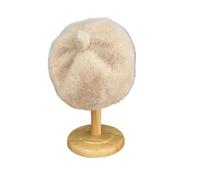 Berretto di Peluche Spesso for Donna, Cappello Invernale Foderato in Pile, Stile Pittore, Elastico, Berretto for Il Freddo, Vintage, retrò, Moda, for Esterni per abbinamenti(Yellow)