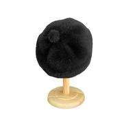 Berretto di Peluche Spesso for Donna, Cappello Invernale Foderato in Pile, Stile Pittore, Elastico, Berretto for Il Freddo, Vintage, retrò, Moda, for Esterni per abbinamenti(Black)