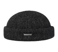 Berretto Docker Lavoy Herringbone Wool by Stetson antracite S (54-55 cm)