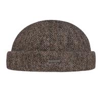 Berretto Docker Lavoy Herringbone Wool by Stetson beige scuro XXL (62-63 cm)