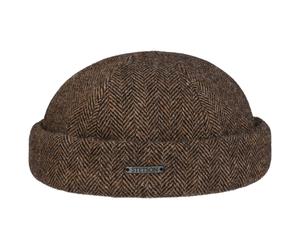 Berretto Docker Lavoy Herringbone Wool by Stetson marrone XL (60-61 cm)