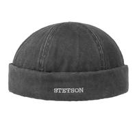 Stetson Old Cotton Inverno Berretto da Portuale Uomo - Berretto Maschile Idrorepellente - Berretto Foderato (Pile) - Berretto da Pescatore Autunno/Inverno Nero L (58-59 cm)