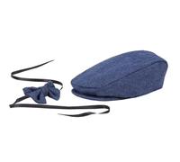 Berretto e papillon per neonato, modello Newsboy, set Gatsby Cap Pageboy, cappello da golf (blu navy (6)), Multicolore