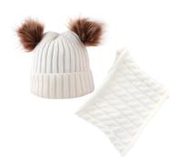 Berretto e scaldacollo CU-21537 - Bianco