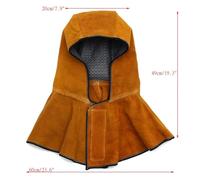 Berretto for saldatura in pelle bovina, scialle da indossare sulla testa, maschera protettiva, cappuccio for in, for casco for saldatore elettrica(Hood and Apron)