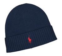Berretto in lana con pony distintivo Blu TU