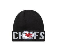 Berretto in maglia con polsini metallizzati NFL dei Kansas City Chiefs, nero