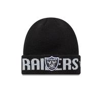 Berretto in maglia con polsini metallizzati NFL dei Las Vegas Raiders, nero