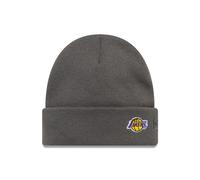 Berretto in maglia con polsini mini logo NBA dei LA Lakers, grigio scuro