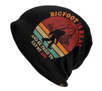 Berretto in Maglia Sasquatch Bigfoot Is Real And He Tried To Eat BerrettoInvernale Traspirante CappelloCaldo Unisex BeanieBerretto per Campeggio Running All'Aperto