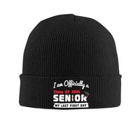 Berretto in Maglia Senior Class of 2031 My Last First Day Confortevole Inverno Cappelli Slouchy Beanie Inverno per Donna Corsa Sci