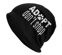 Berretto Invernale Adopt Don't Shop Animal Rescue Cappello Beanie Elasticizzato Cappello Invernale Confortevole Berretto in Maglia per All'Aperto Arrampicata Running