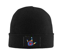 Berretto Invernale ASL I Love You Sign Language Cappello Invernale Traspirante Cappello Beanie Morbido Berretto in Maglia per Arrampicata Running Ciclismo