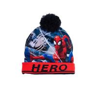 Berretto invernale con pon-pon Marvel Spiderman, calda mütze, Colore: rosso, 52