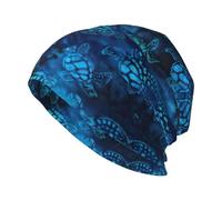 Berretto invernale da uomo con stampa tartaruga marina, berretto a doppia maglia, caldo cappello lavorato a maglia