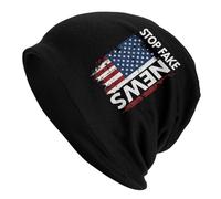Berretto Invernale Defund The Media Fake News Cappello Invernale Morbido Berretto in Maglia Confortevole Cappello Beanie per Running Ciclismo Arrampicata