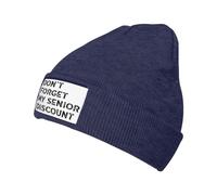 Berretto Invernale Don't Forget My Senior Discount Navy Blue Cappello Beanie Traspirante Beanie Hat Confortevole Berretto in Maglia per Ciclismo Running Arrampicata