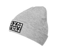 Berretto Invernale Funny Gym Hair Don't Care Gray Cappello Invernale Traspirante Berretto in Maglia Confortevole Beanie Hat per Ciclismo Running Arrampicata