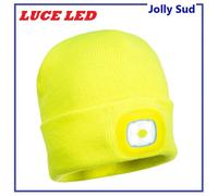 Berretto Invernale Giallo Fluo Con Luce da Uomo Donna per Sport Jogging Corsa