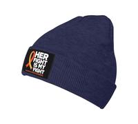 Berretto Invernale Her Fight Is My Fight Multiple Sclerosis Ms Awareness Berretto in Maglia Morbido Beanie Hat Classics Cappello Invernale per Campeggio Alpinismo Running
